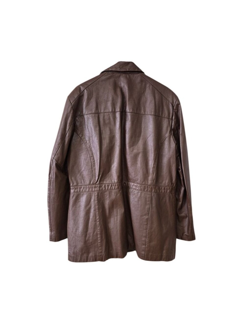 Clipper Mist Brown Genuine Leather Jacket Size 44 Regular Removable Lining - Picture 2 of 10